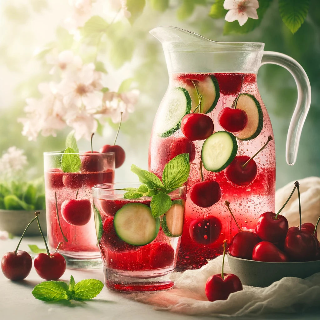 Elimina el Hambre pero con estilo y sabor. Agua de Cereza y Pepino con Detoxify ProSlim-20