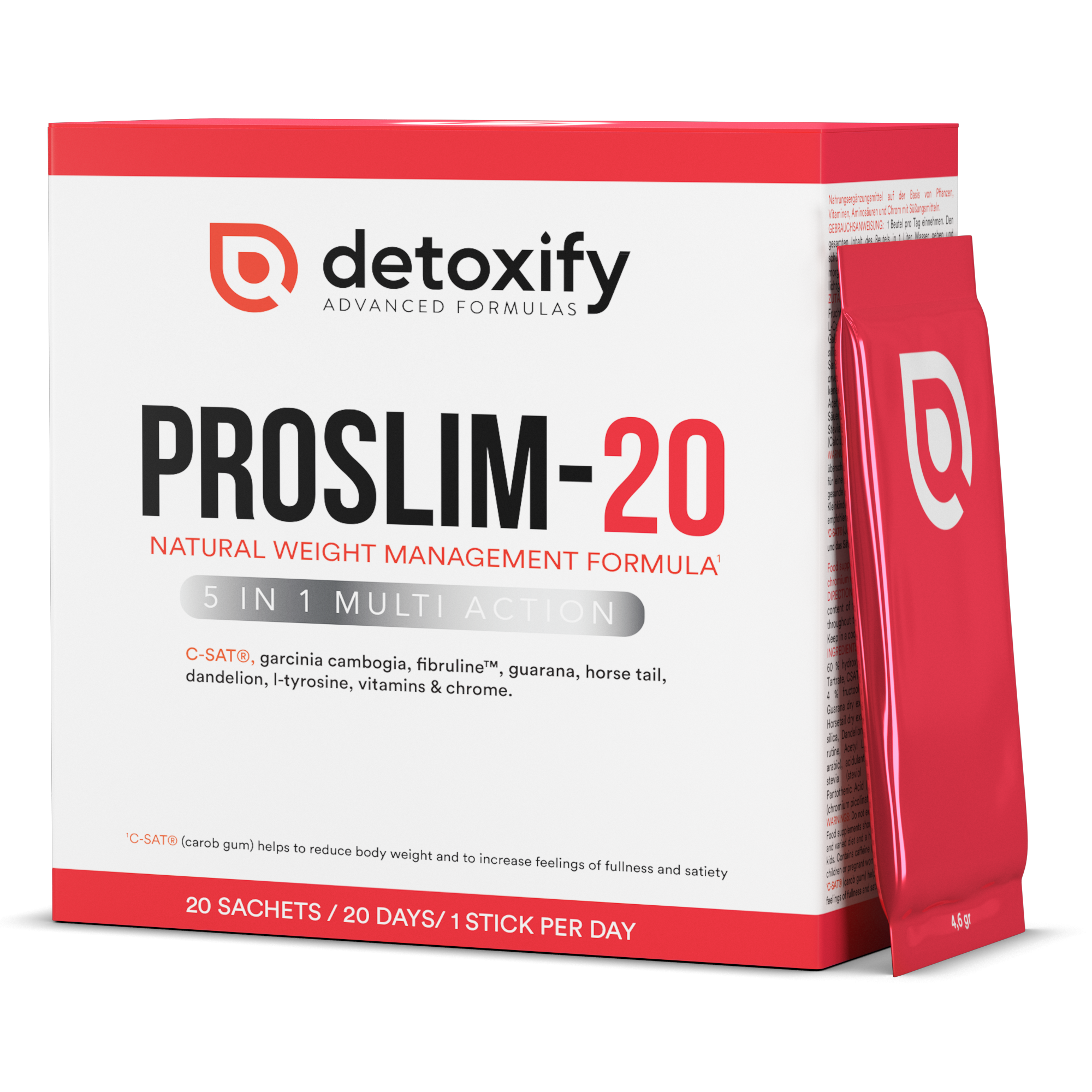 Detoxify® ProSlim-20 | Ayuda a Controlar la Ansiedad por Comer | 20 Días de Tratamiento